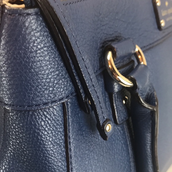 Kate Spade navy blue pebbled leather handbag - Picture 9 of 16